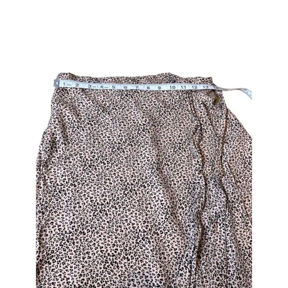 NWOT Urban Romantics Wrap Skirt Leopard print Rayon Tie Side Size Small - Picture 8 of 10